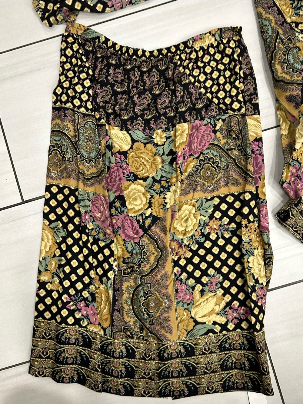 Lady Carol Of New York 2 Pc Jacket Skirt 16 Florals Boho VTG 80s Sought After - Picture 4 of 5